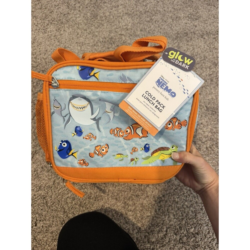Pottery Barn Kids Disney Finding Nemo Glow in the Dark Cold Pack Lunch Bag NWT